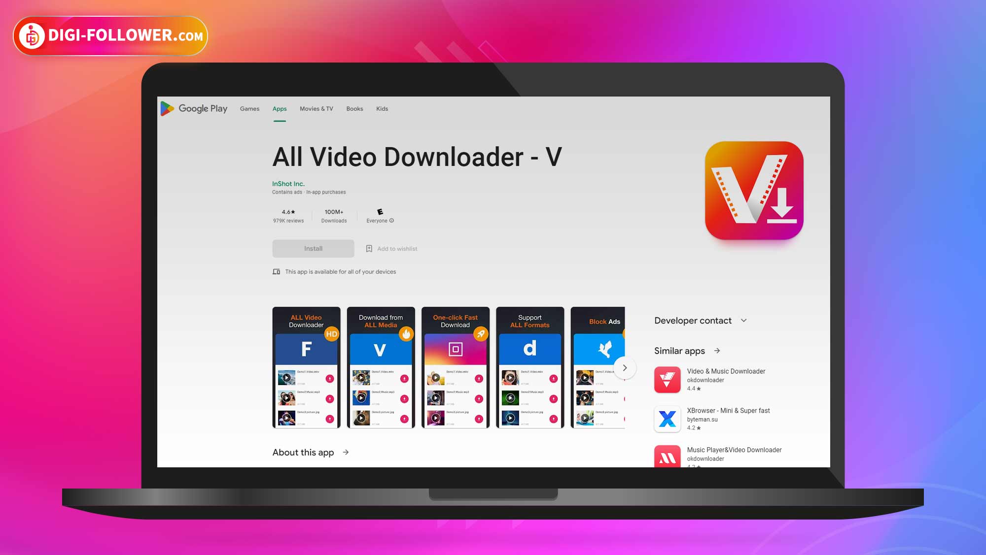 اپلیکیشن All Video Downloader