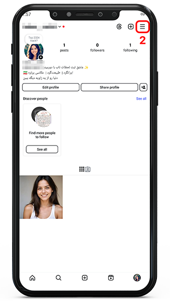 آموزش غیر فعال کردن بزرگ نمایی اینستاگرام2