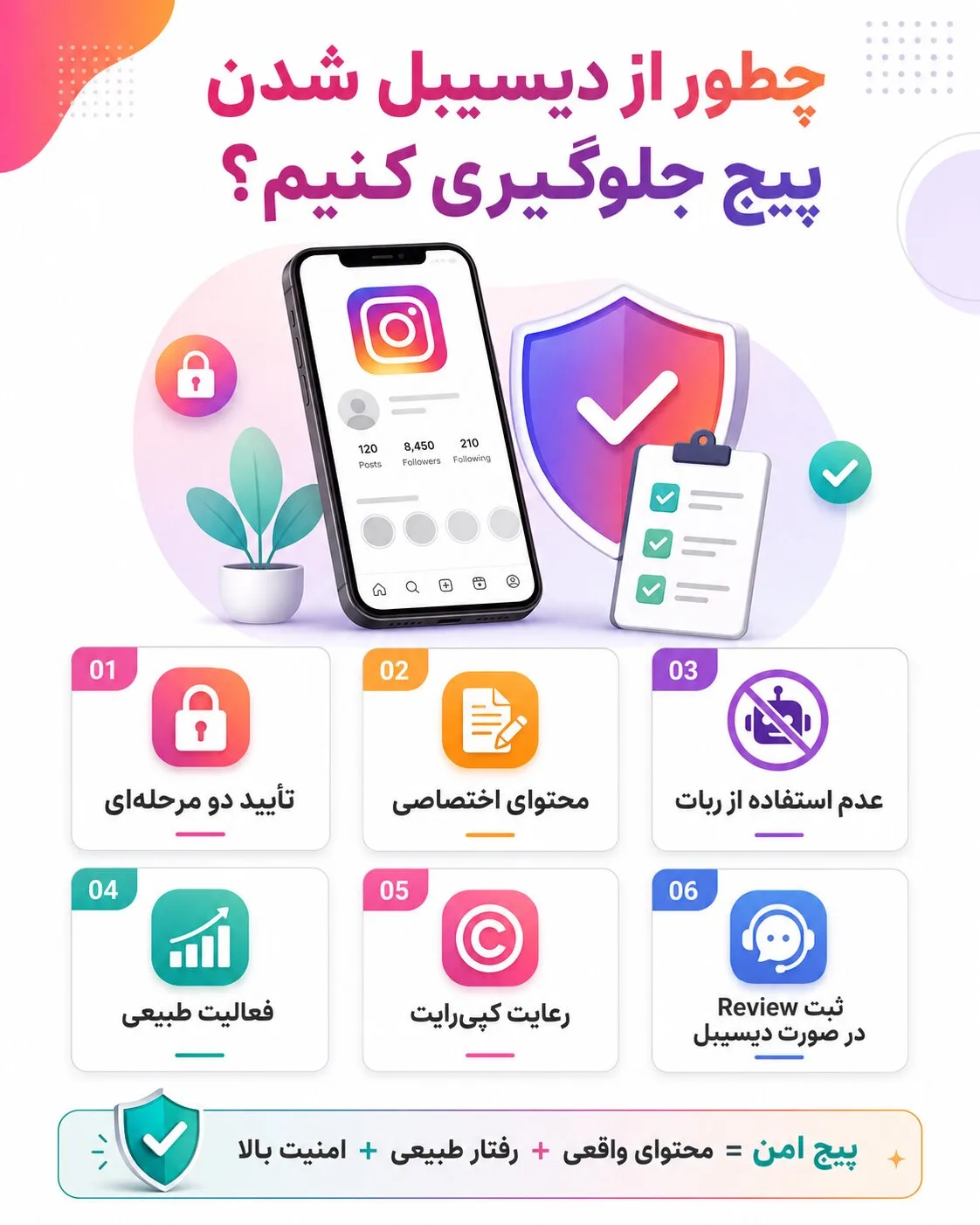 چک‌لیست جلوگیری از بسته شدن پیج اینستاگرام